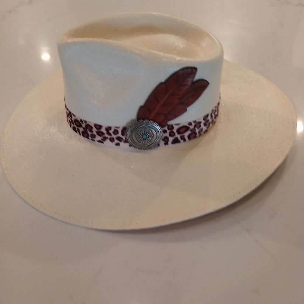 Charlie 1 Horse Women's Cowboy Western Hat Size Small w/Animal Print & Turquoise
